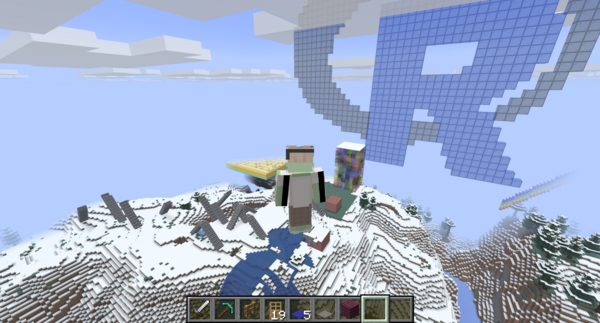 Minecraft world after messing with the miner package