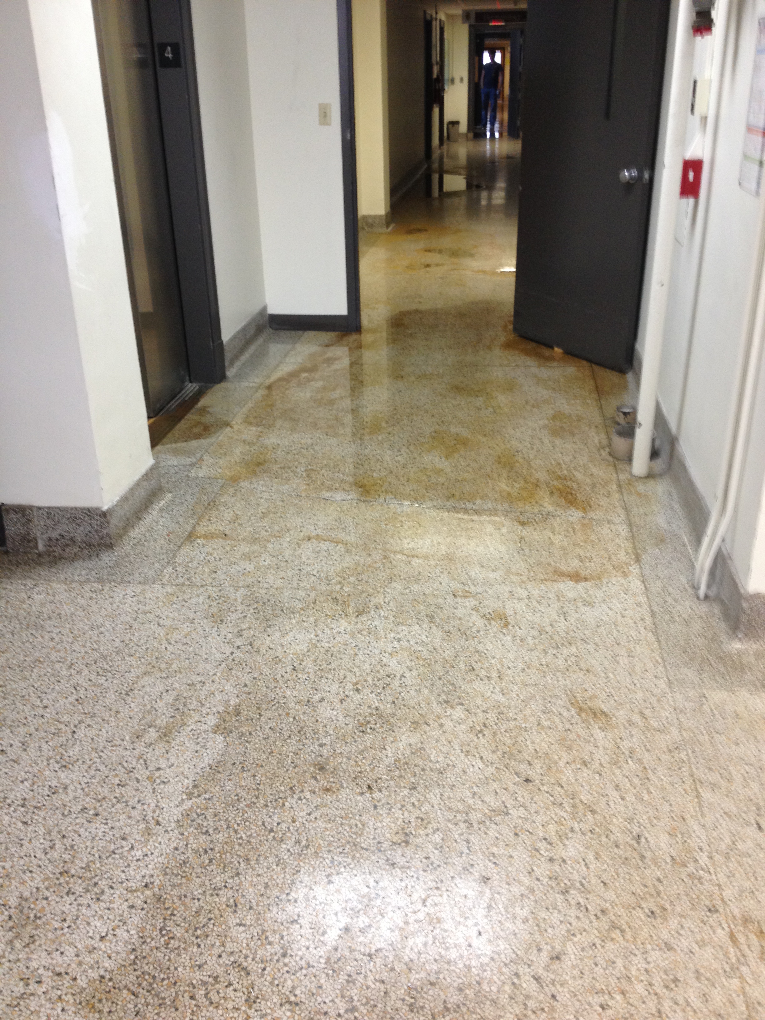 Fire-related mess, 4th floor SMI